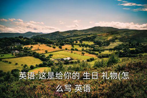  英語:這是給你的 生日 禮物(怎么寫 英語