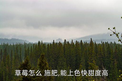 草莓施肥,草莓怎么追肥?三步驟!