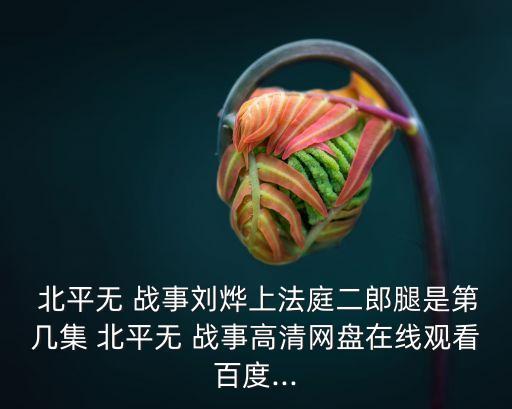 北平無戰事下載,武漢出現第一起確診病例