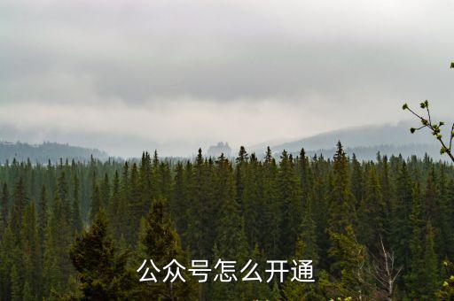 公眾號怎么開通
