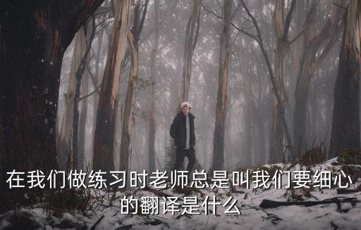 在我們做練習時老師總是叫我們要細心的翻譯是什么