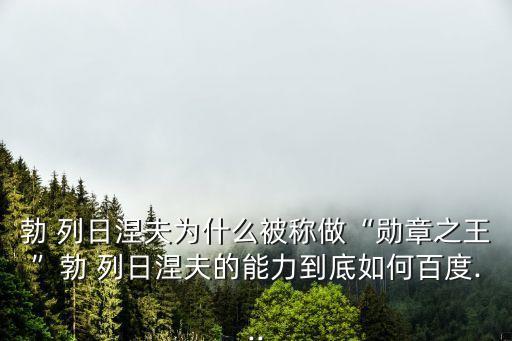 勃 列日涅夫?yàn)槭裁幢环Q做“勛章之王”勃 列日涅夫的能力到底如何百度...
