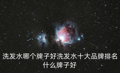 洗發(fā)水哪個(gè)牌子好洗發(fā)水十大品牌排名什么牌子好
