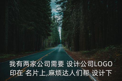 我有兩家公司需要 設計公司LOGO印在 名片上,麻煩達人們幫 設計下