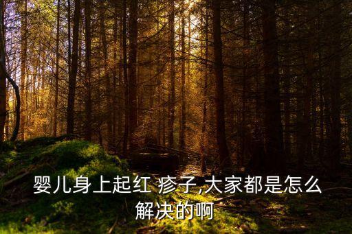  嬰兒身上起紅 疹子,大家都是怎么解決的啊