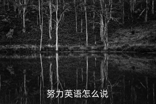 努力英語怎么說