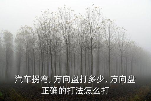 汽車拐彎, 方向盤打多少, 方向盤正確的打法怎么打