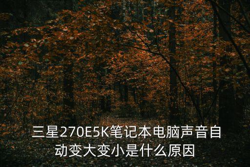  三星270E5K筆記本電腦聲音自動(dòng)變大變小是什么原因