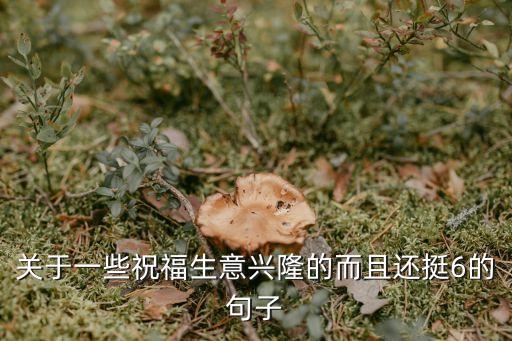 關于一些祝福生意興隆的而且還挺6的句子