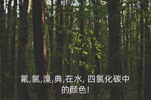 溴的四氯化碳溶液顏色,水中溴化物顏色變化由線到線