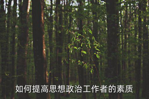 提高政治素養，提高個人思想政治覺悟與養成良好道德素質方面能采取什么措施