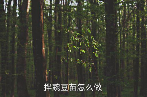 拌豌豆苗怎么做