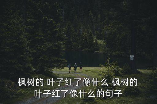  楓樹的 葉子紅了像什么 楓樹的 葉子紅了像什么的句子