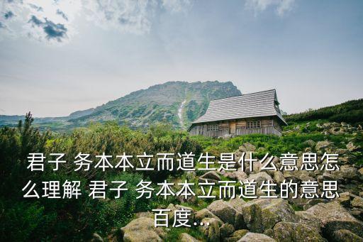  君子 務本本立而道生是什么意思怎么理解 君子 務本本立而道生的意思百度...