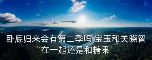 臥底歸來會有第二季嗎 寶玉和關(guān)曉智在一起還是和糖果