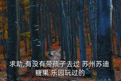 求助,有沒有帶孩子去過 蘇州蘇迪 糖果 樂園玩過的