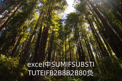excel中SUMIFSUBSTITUTEIFB2B8B2B80負