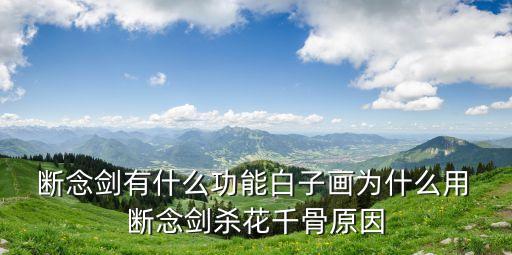斷念劍,白用懸念劍處決了敵人冷酷無(wú)情苦苦哀求