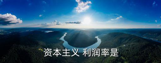資本利潤率,資本收益率是稅后利潤與資本溢價的比值