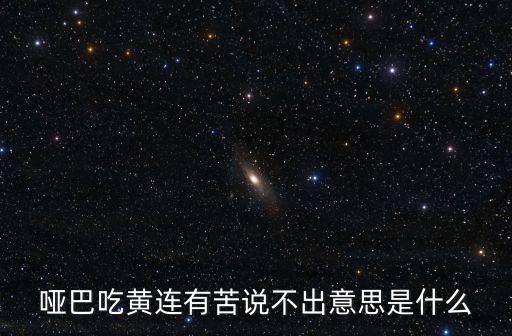 李六如,啞巴吃黃連，有苦說不出