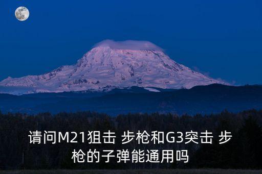 請問M21狙擊 步槍和G3突擊 步槍的子彈能通用嗎