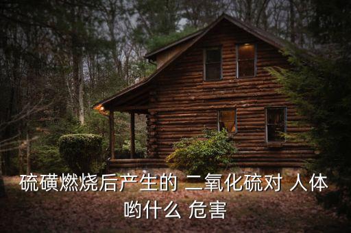 二氧化硫對人體的危害,二氧化硫無色有強烈刺激性的有毒氣體