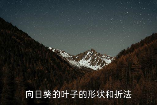 向日葵的葉子的形狀和折法