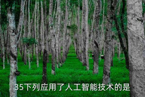 35下列應用了人工智能技術的是