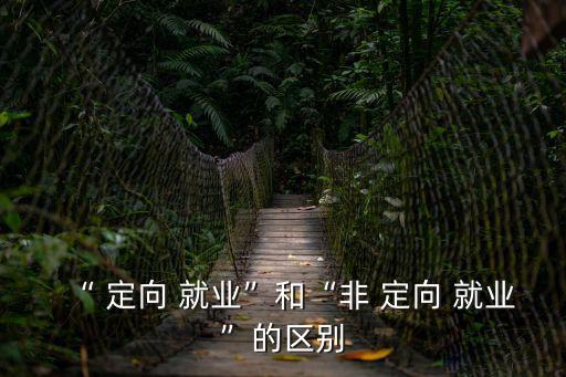 “ 定向 就業”和“非 定向 就業”的區別