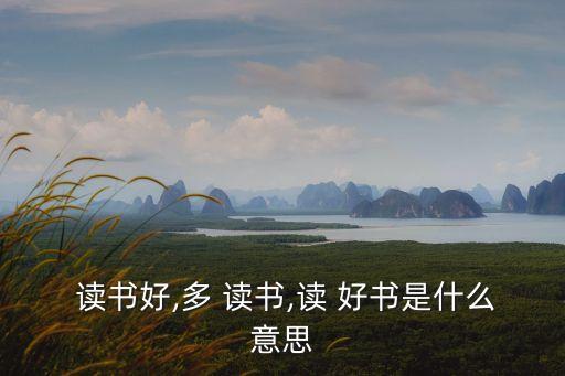  讀書好,多 讀書,讀 好書是什么意思