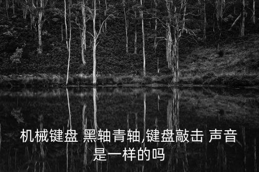 機械鍵盤 黑軸青軸,鍵盤敲擊 聲音是一樣的嗎