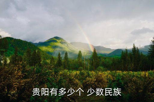 貴陽有多少個 少數民族