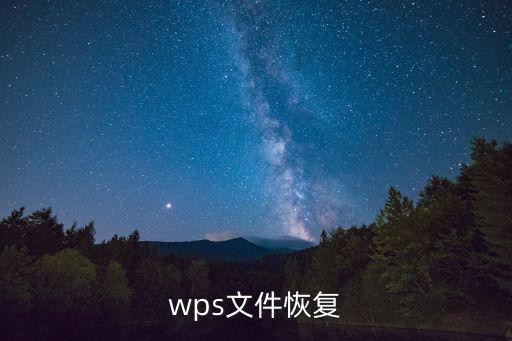 wps文件恢復