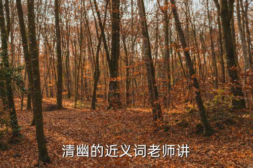 清幽的近義詞，清幽啊近義詞
