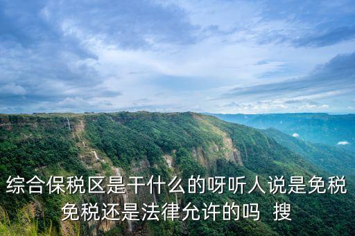 東營綜合保稅區，綜合保稅區是干什么的呀聽人說是免稅免稅還是法律允許的嗎  搜