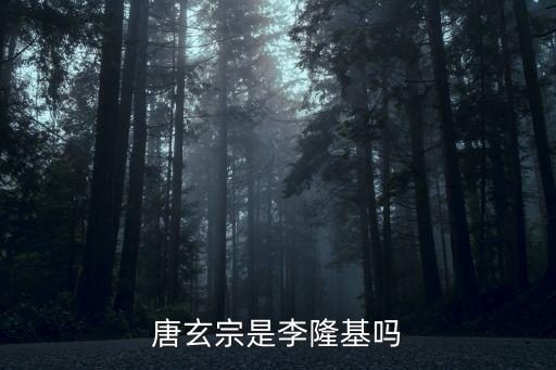 唐玄宗是李隆基嗎