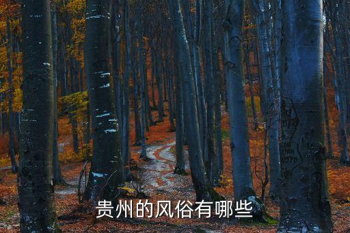 貴州的風俗有哪些