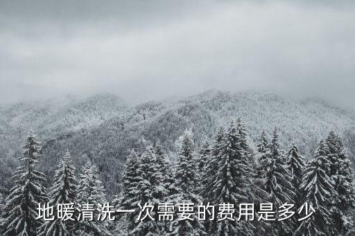 地暖清洗一次需要的費用是多少
