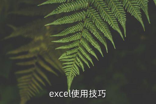 excel使用技巧