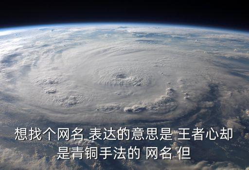 想找個網名 表達的意思是 王者心卻是青銅手法的 網名 但