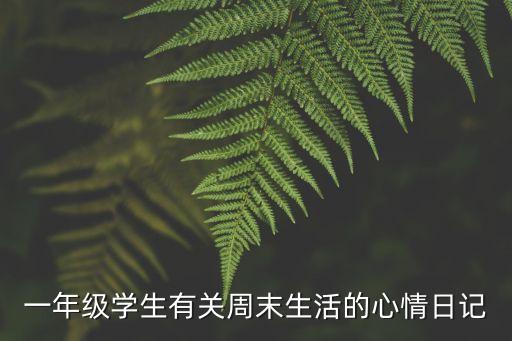 我的周末生活，一年級學生有關周末生活的心情日記