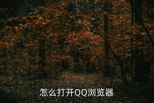 打開qq瀏覽器，怎么打開QQ瀏覽器