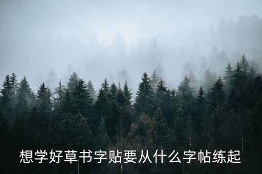 想學好草書字貼要從什么字帖練起