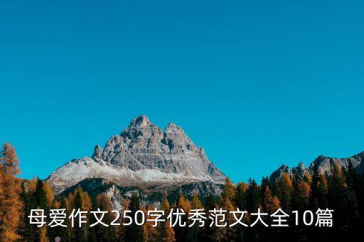 母愛作文250字優秀范文大全10篇