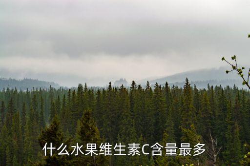 什么水果維生素C含量最多