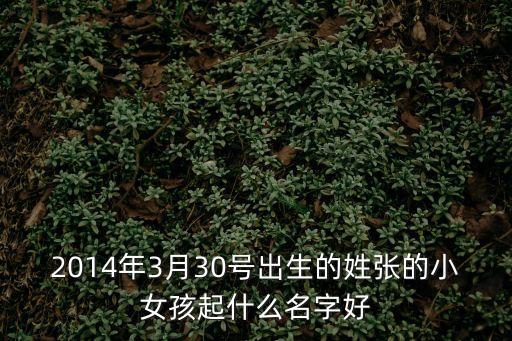 2014年3月30號(hào)出生的姓張的小女孩起什么名字好