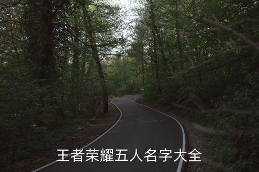 王者榮耀五人名字大全