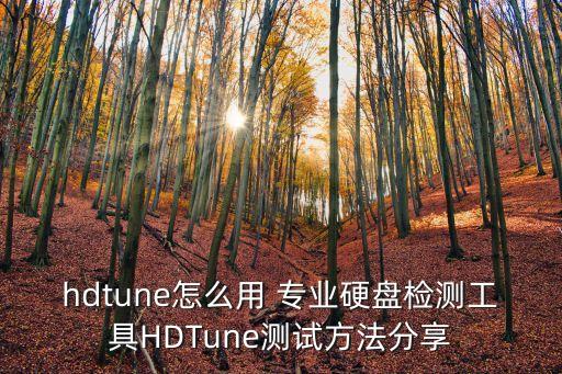 hdtune怎么用 專業(yè)硬盤檢測工具HDTune測試方法分享