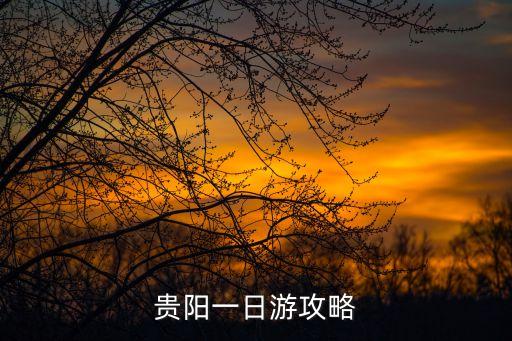 貴陽一日游，貴陽一日游攻略