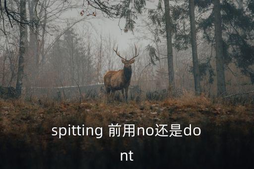 spitting，spitting 前用no還是dont